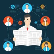 Business concept design on dark background clean vector N7