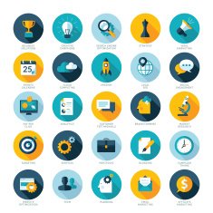 Set of modern flat design icons