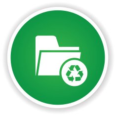 Recycle folder symbol vector