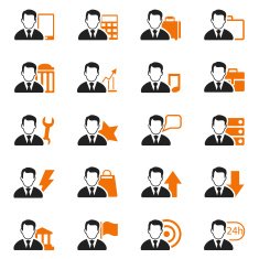 businessman icon set N2