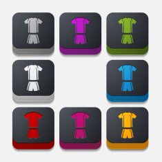 square button Football clothing