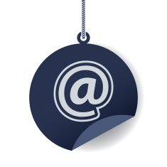 e-mail badges vector