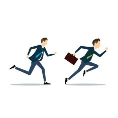 Vector business man competitive