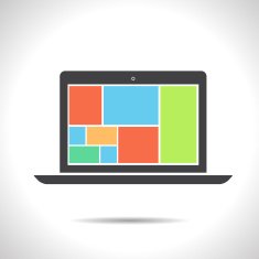 Vector laptop icon Eps10