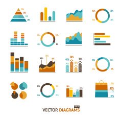 Infographic set elements graph diagrams N2