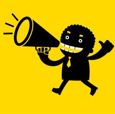 Businessman Talking Through Megaphone
