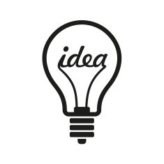 Creative Idea in Bulb Shape as Inspiration Concept Icon Vector