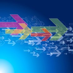 Business arrow site background