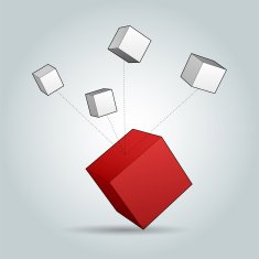 Background with cubes and connections N2
