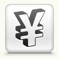 Square Button with Yen Sign