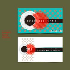 strong contrast vector business card set