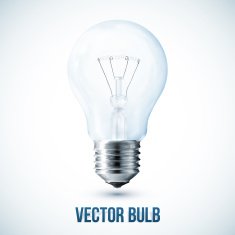 Vector realistic lightbulb
