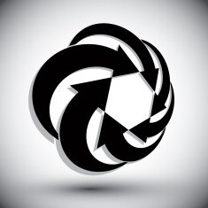 Infinite loop arrows vector abstract symbol