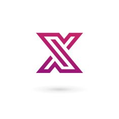 Letter X emblem icon design template elements N3