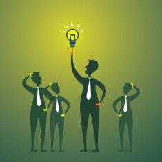 men with new idea
