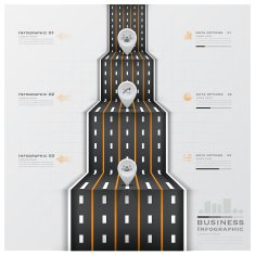 Road And Street Traffic Sign Business Infographic N3