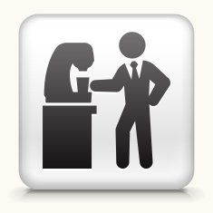 Square Button with Coffee Break