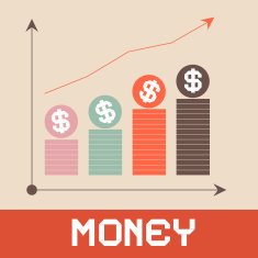 Money Graph Paper Illustration