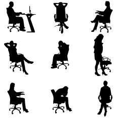 Vector silhouettes of people N2