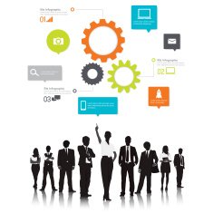 Vector of Business People and Gears