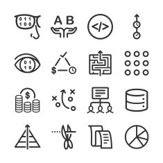 Analytics icons set