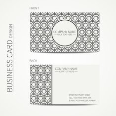 Geometric lattice business card Moroccan Trendy calling