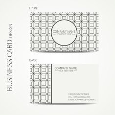 Geometric lattice business card Moroccan Trendy calling N2