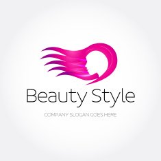Beauty Fashion Spa Haircut salon make up Logo design template