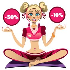 Sport girl doing yoga on the mat