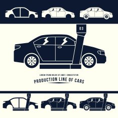 Production line of cars
