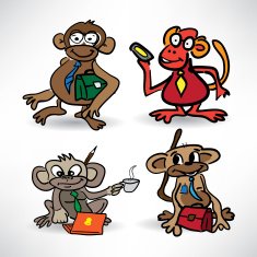 set of sketches monkey business with a phone