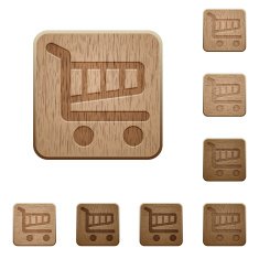 Cart wooden buttons