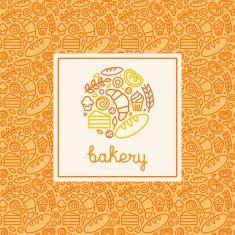 Bakery concept and logo design template
