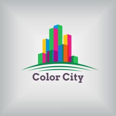 Color City Emblem Logo elements Vector Urban background