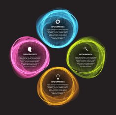Abstract infographics options banner Neon wave