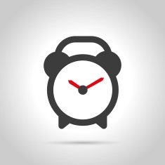 Alarm clock time icon vector