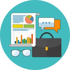 Consulting concept Flat design