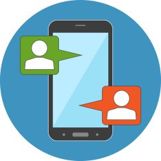 Mobile chat modern social interaction concept Flat design N2