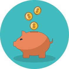 Save money concept Flat design