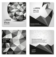 Polygonal covers design Geometric abstract backgrounds