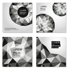 Polygonal covers design Geometric abstract backgrounds N2