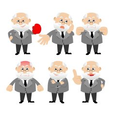 Set of man characters in different poses N5