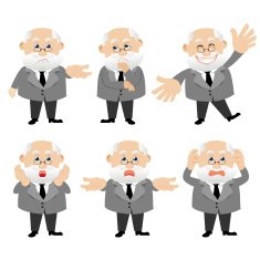Set of man characters in different poses N6
