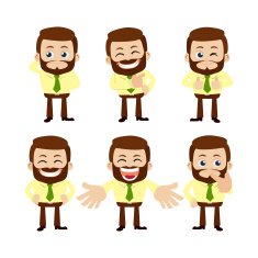 Set of man characters in different poses N11