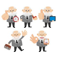 Set of man characters in different poses N13