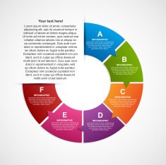 Abstract circle infographics template