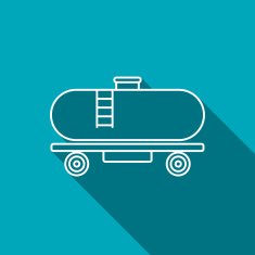 Railroad tank vector icon