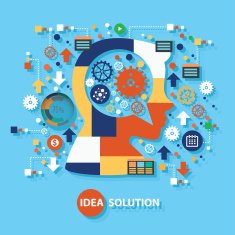 Idea solution concept design vector