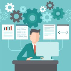 Vector programmer working on code