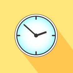 Flat clock icon